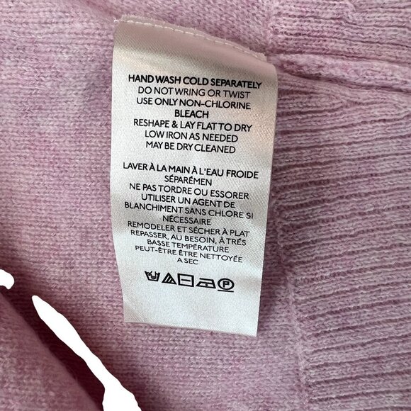 Free People Light Pink Shrug Sweater 100% Cashmere Size L - Picture 10 of 10